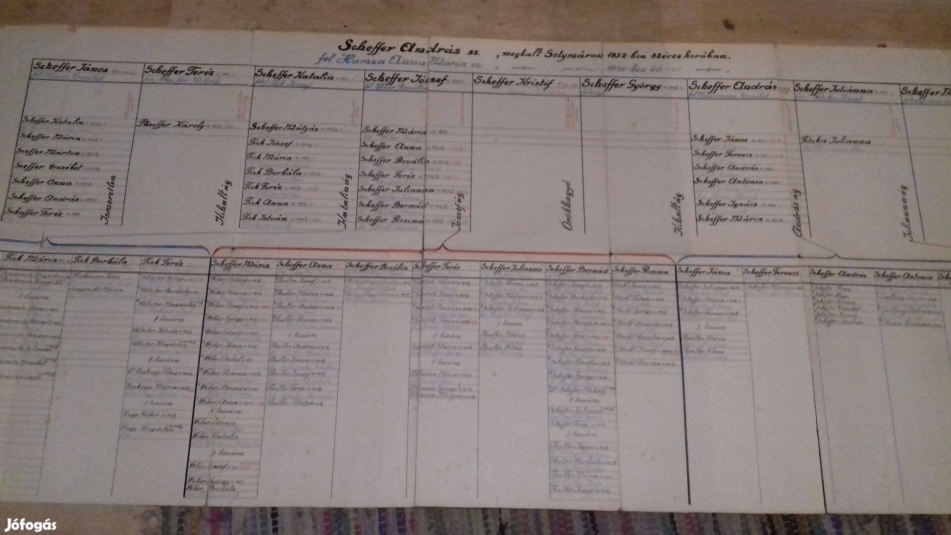 Családfa A Schaffer család Solymár családfája