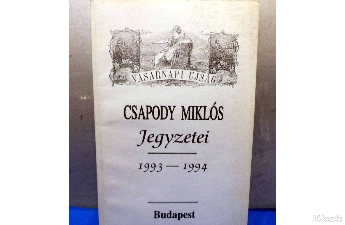 Csapody Miklós jegyzetei 1993 - 1994