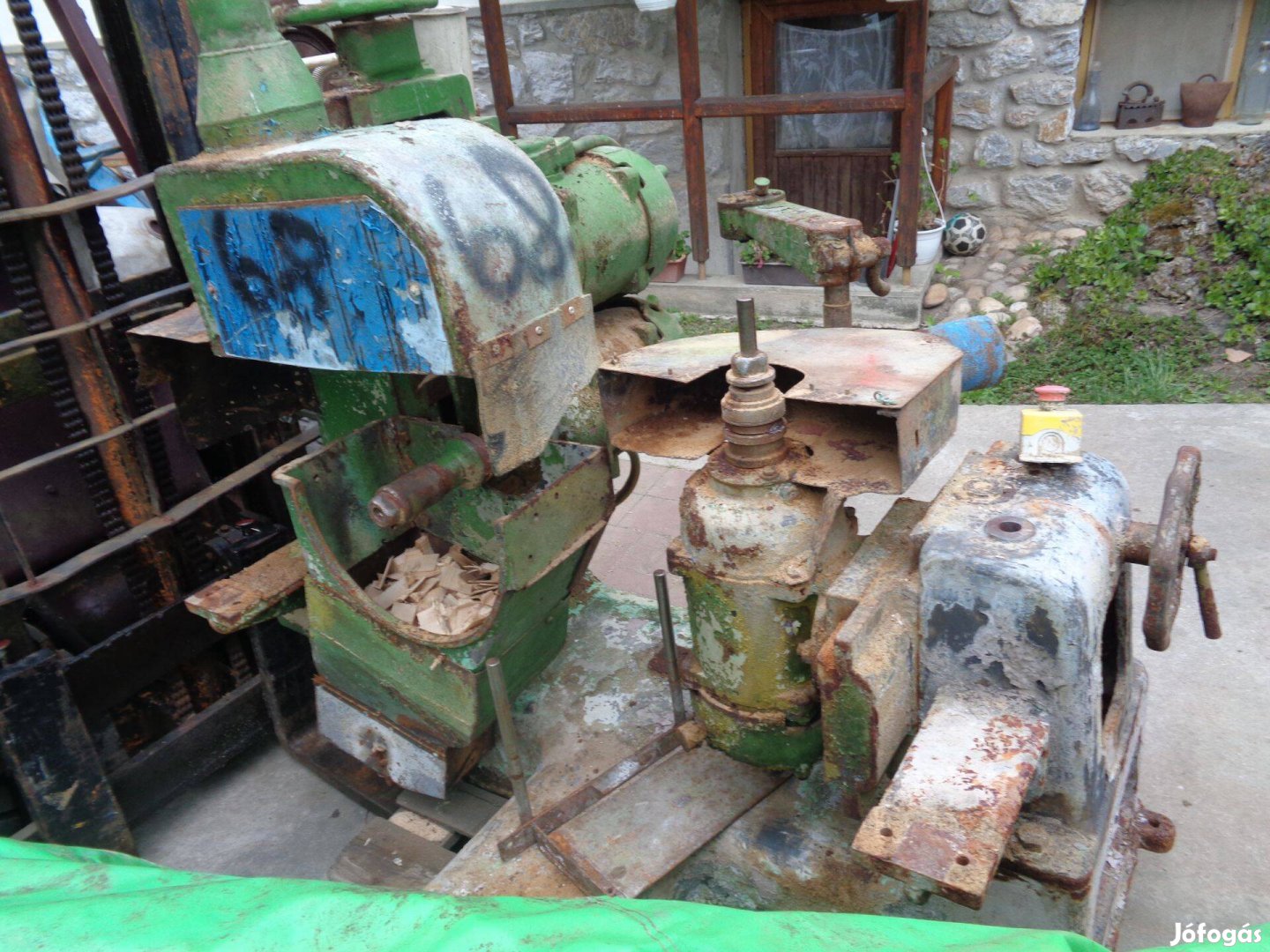 Csapozó marógép 3 fejes faipari csapozókocsis maró