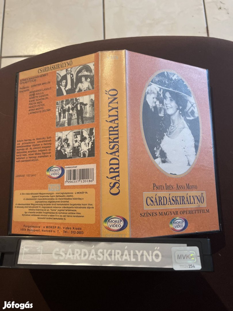 Csárdáskirálynő zenés vhs