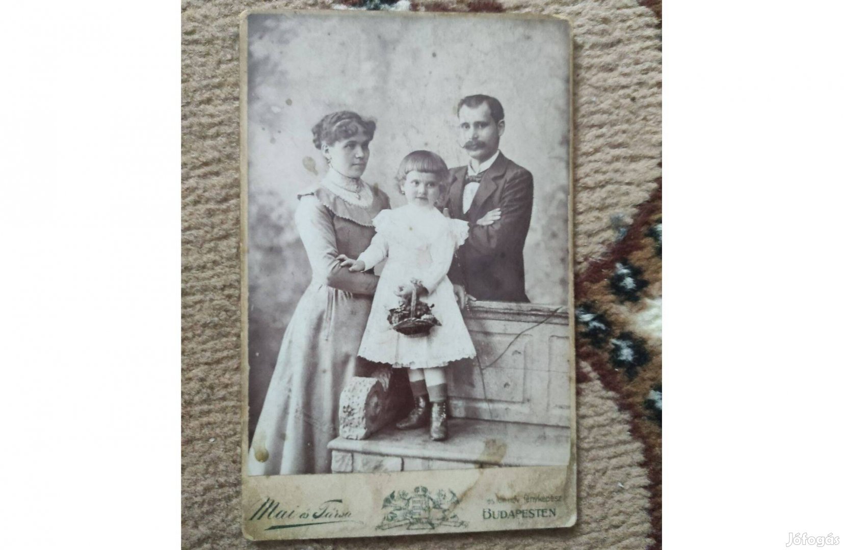 Csász. és kir. udvari fényképész kartonfotó századeleji