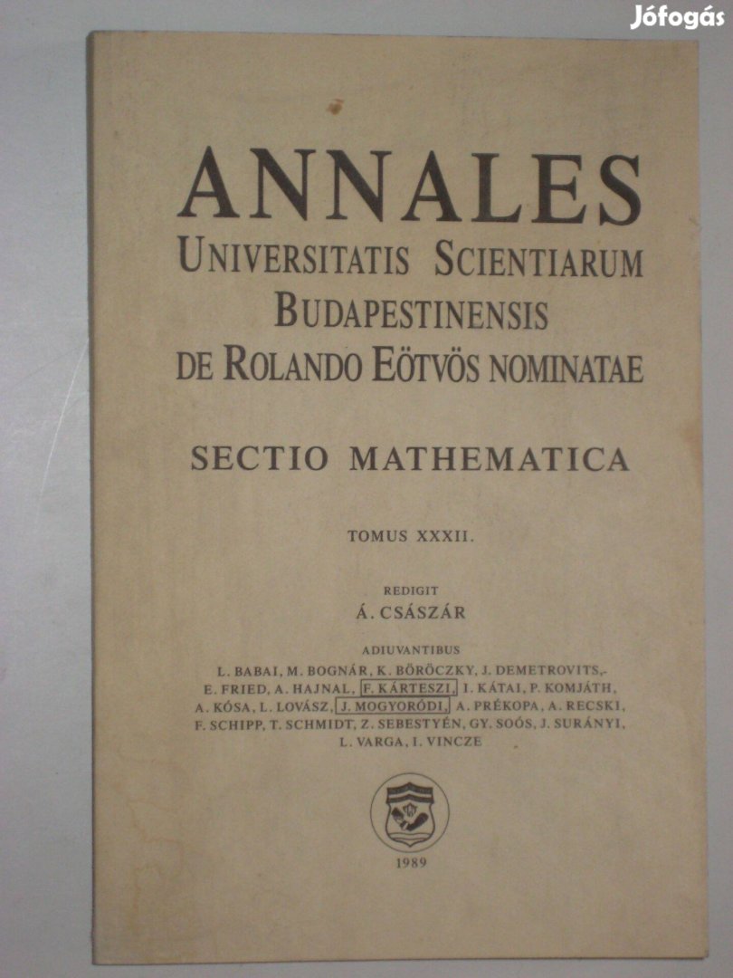 Császár Annales Universitatis Scientiarum Budapestinensis de Rolando