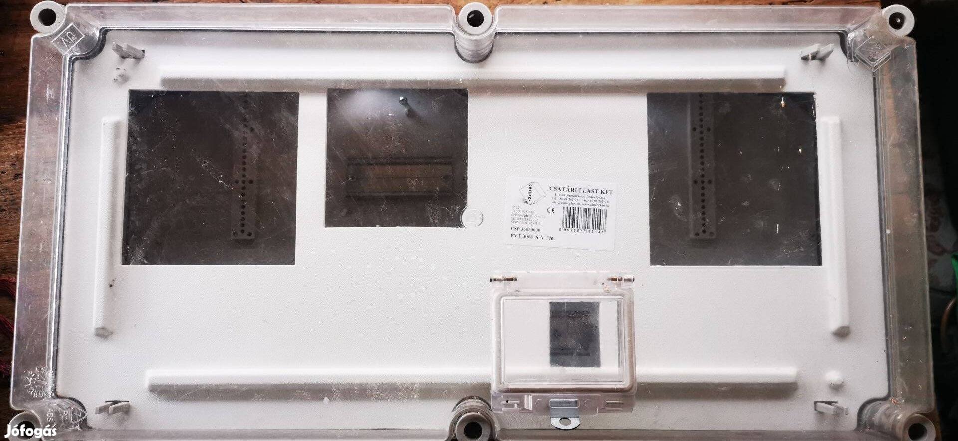 Csatári Plast PVT3060 2x egyfázisú elosztó / fogyasztásmérő szekrény