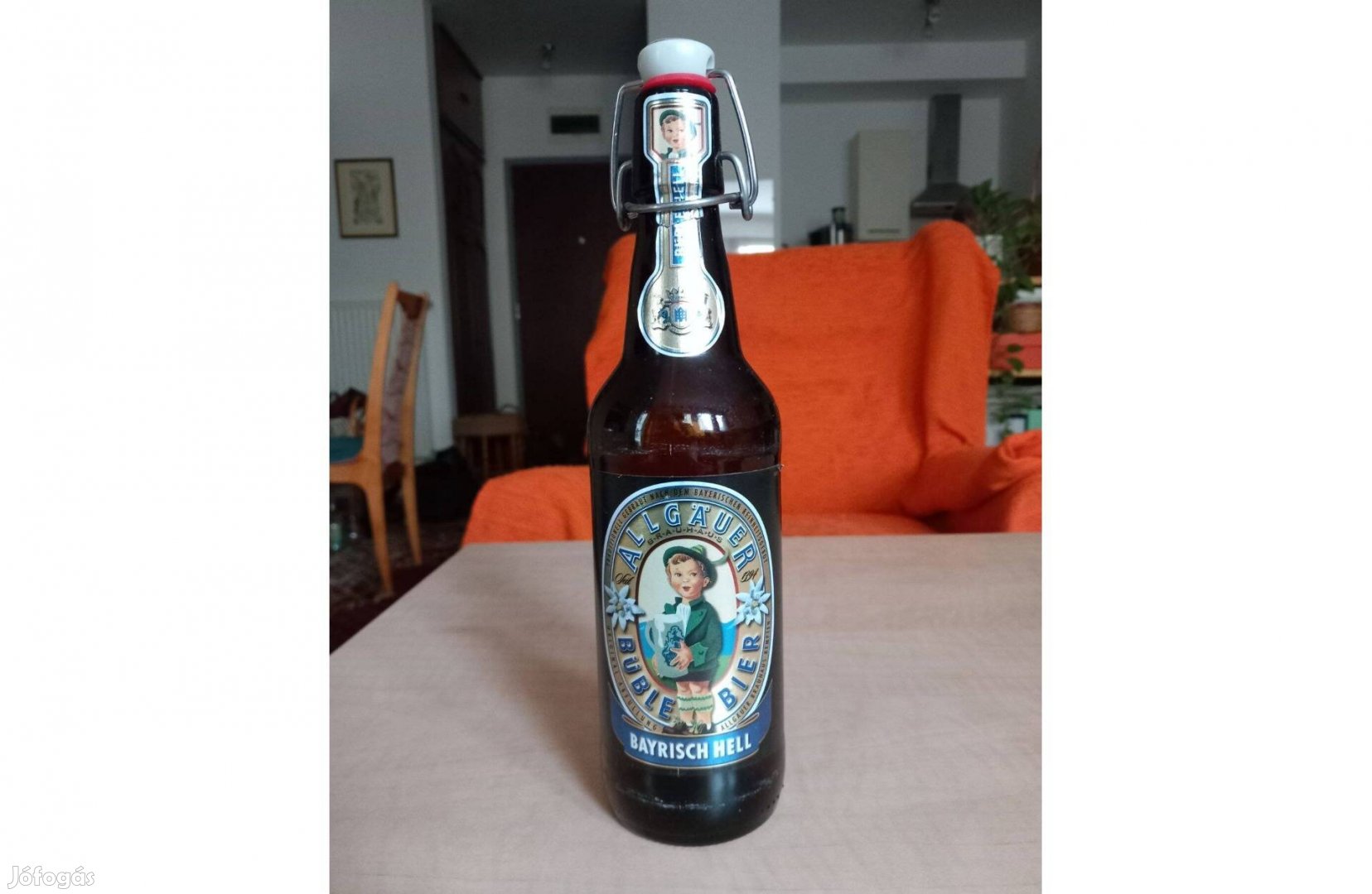 Csatos Allgäuer sörös üveg, palack 0,5 l