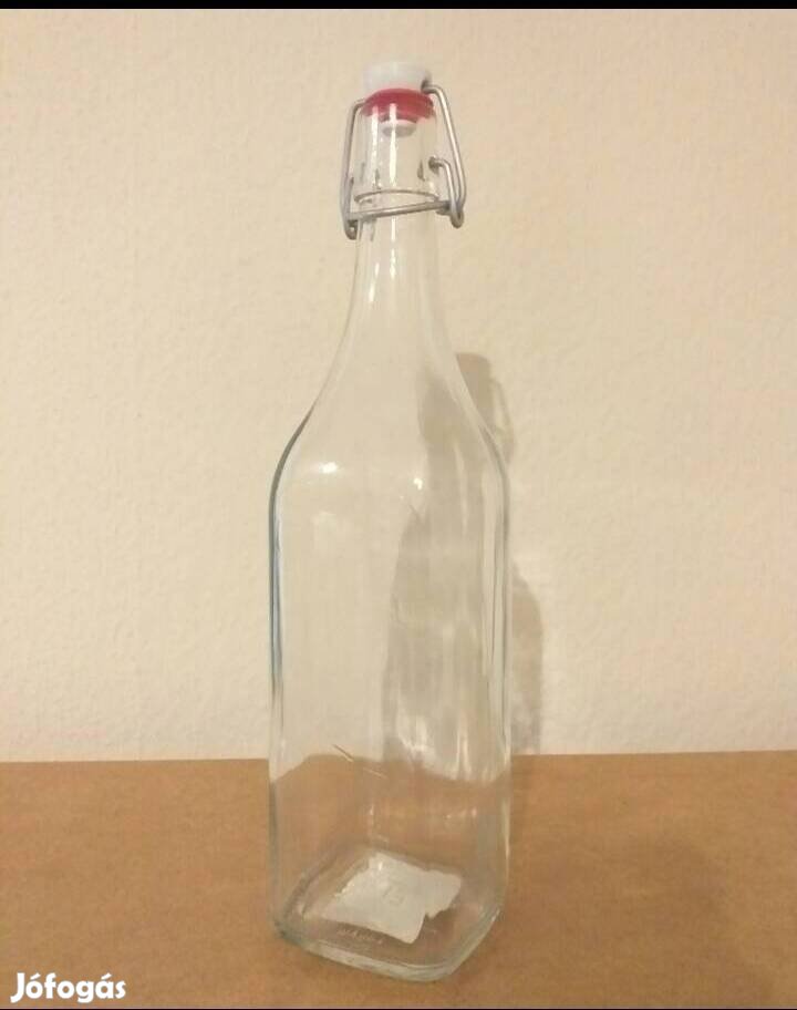 Csatos üveg, palack, új 1l