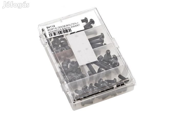 Csavar készlet alvázhoz 50 db, M5 - M6 fekete