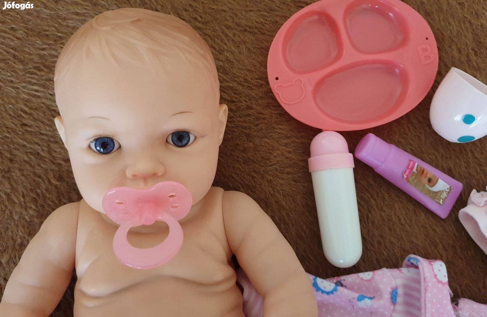 Csecsemő baba, baba, játékbaba kiegészítókkel