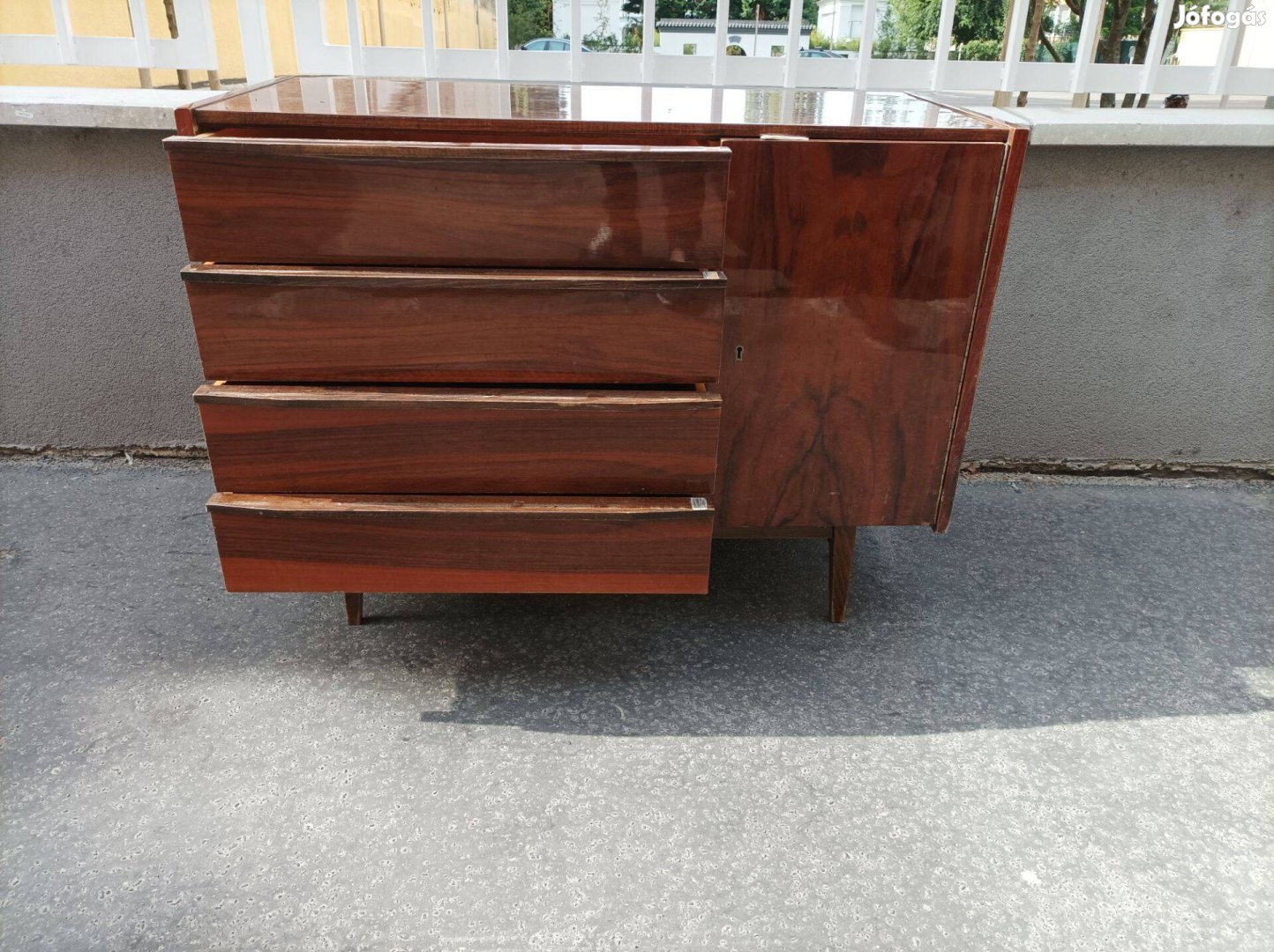 Cseh retró komód, fiókos sideboard, Interier Praha