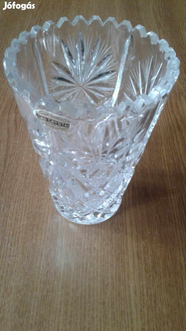 Csehszlovák ólom kristály váza 