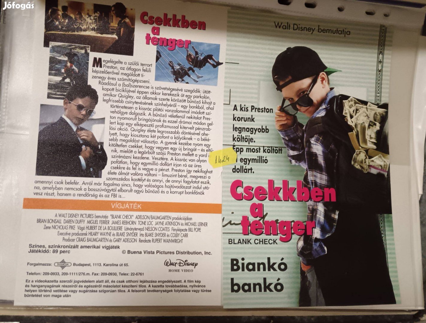 Csekkben a tenger-vígjáték vhs - nagytok