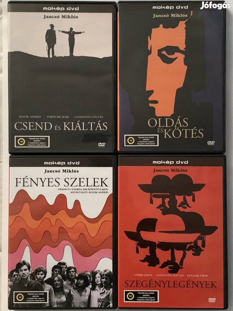 Csend és kiáltás, oldás és kötés, fényes szelek, szegénylegények dvd