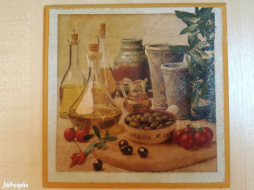 Csendélet kép dekupázs decoupage technika