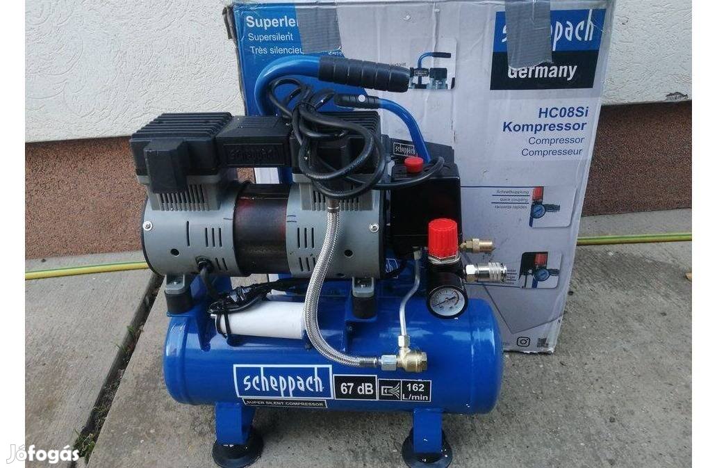 Csendes Kompresszor HC08Si Scheppach - 1.5PS | 162 L/perc