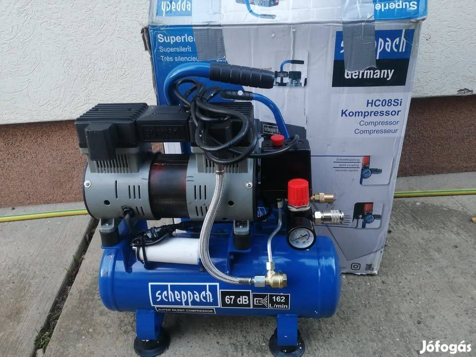 Csendes Kompresszor HC08Si Scheppach - 1.5PS | 162 L/perc Szívóteljesí