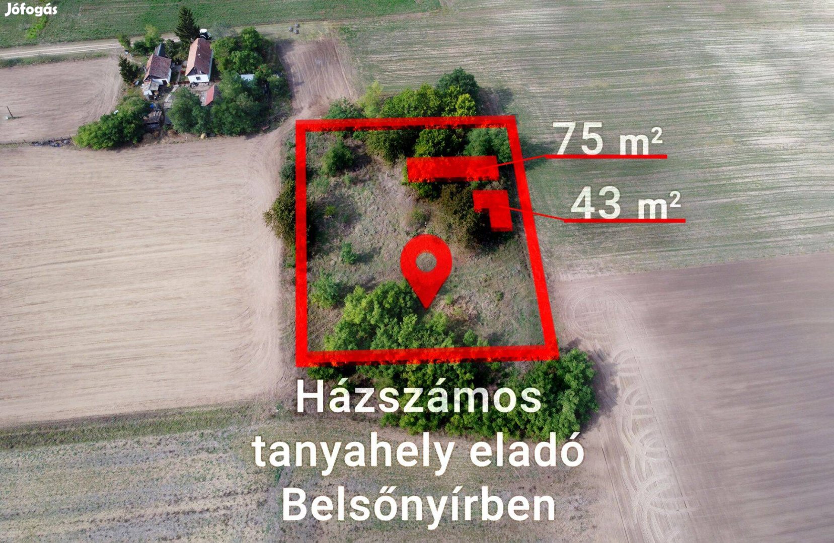 Csendes környezetben 2800 m2 tanyás ingatlan eladó (Videó + térkép)