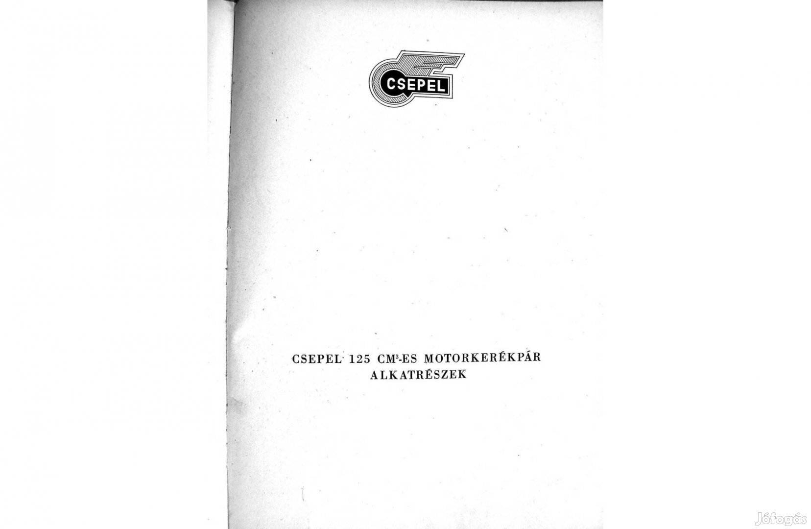 Csepel 125 ös motorkerékpár alkatrész katalógusa