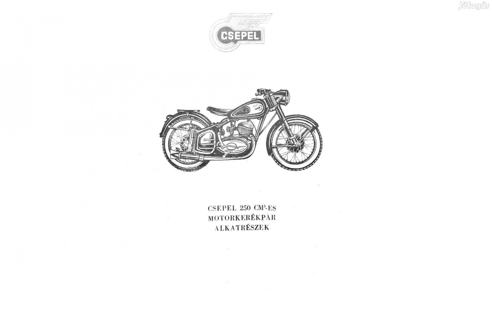 Csepel 250 es motorkerékpár alkatréész katalógus