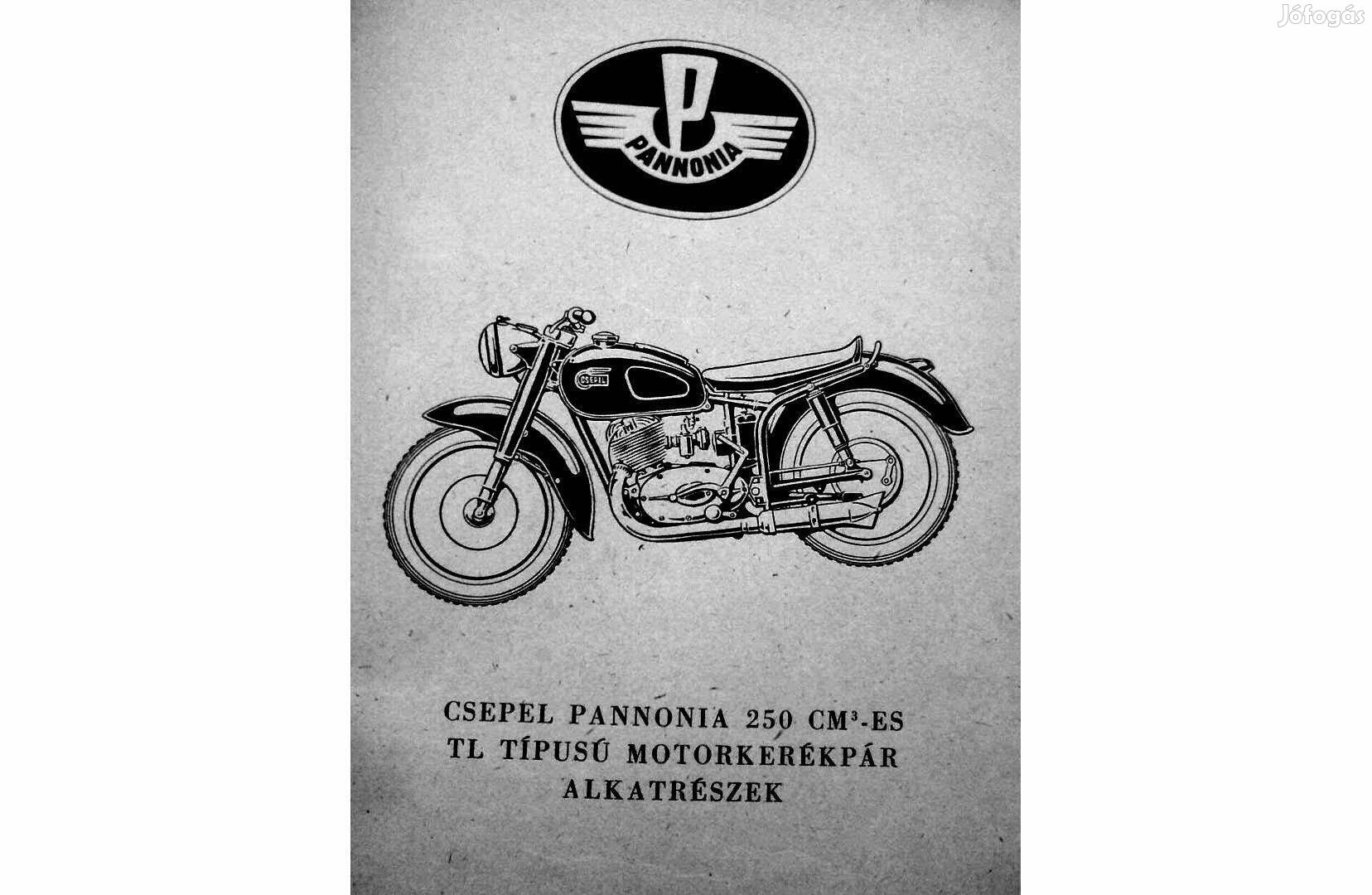 Csepel Pannonia 250 es motorkerékpár alkatrész katalógus