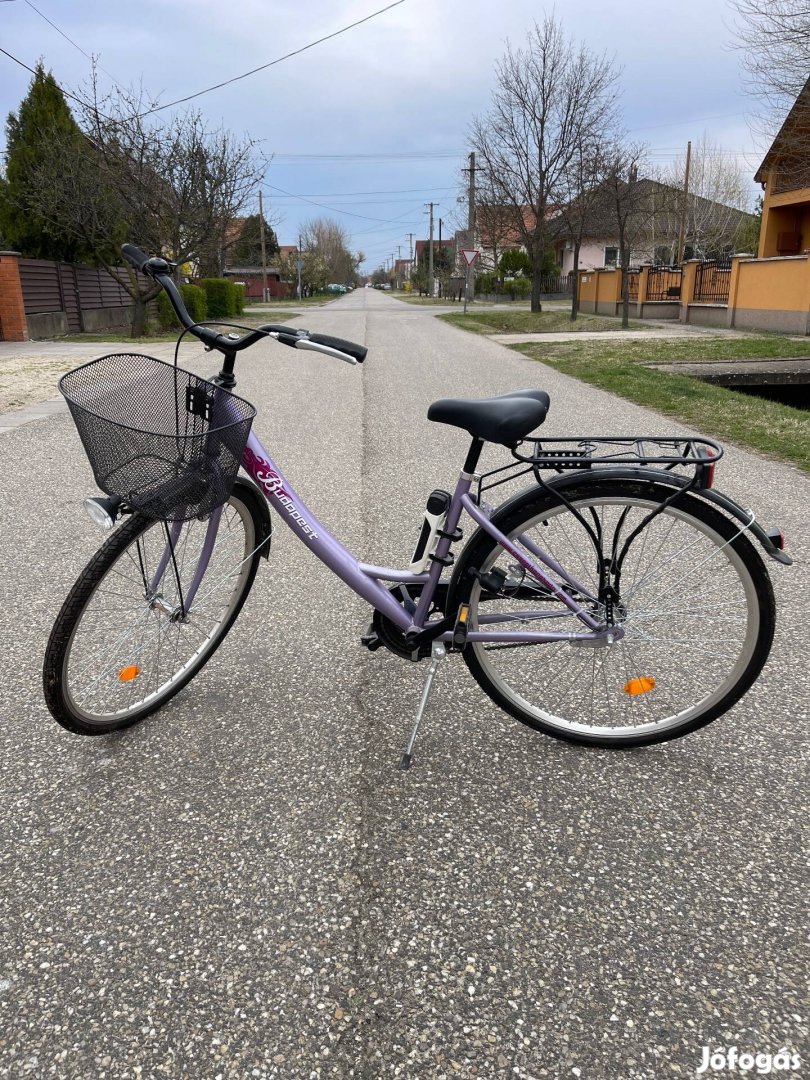 Csepel bicikli, városi kerékpár újszerű - (lila)