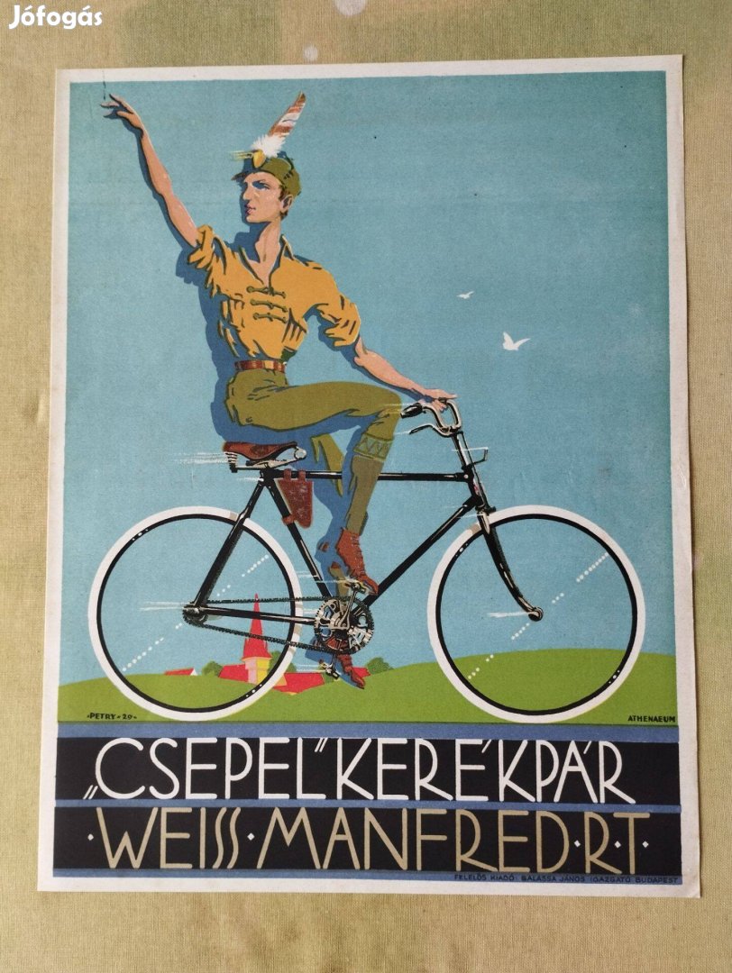 Csepel kerékpár - Weiss Manfréd Rt. reklámplakát - 1929