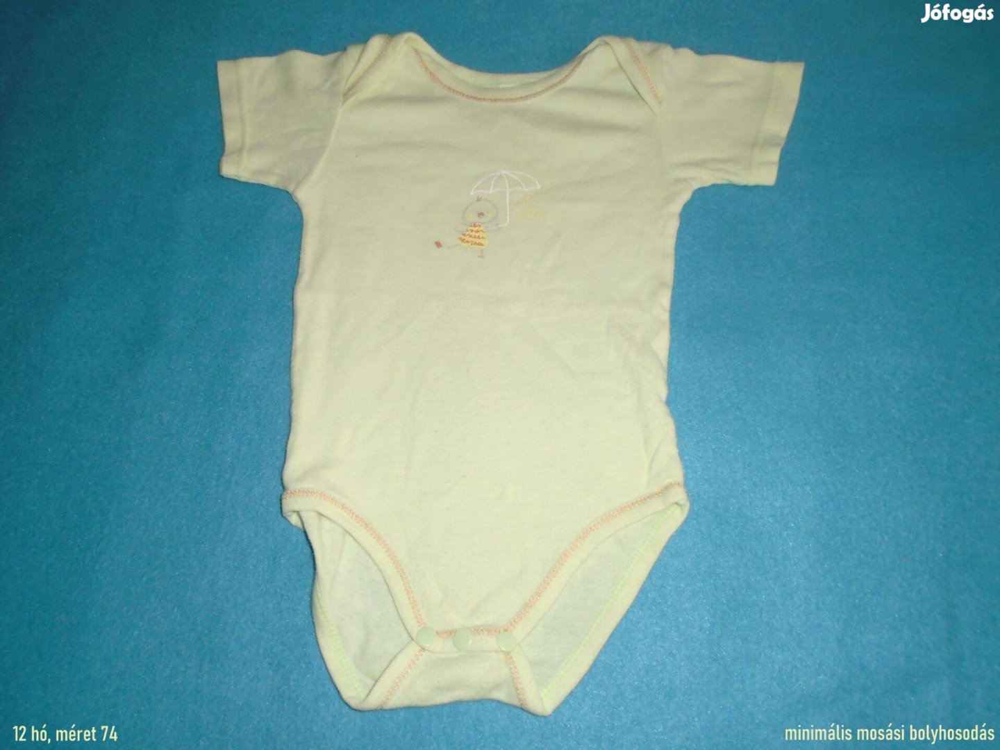Csibe mintás rövid ujjú body 12 hó méret 74