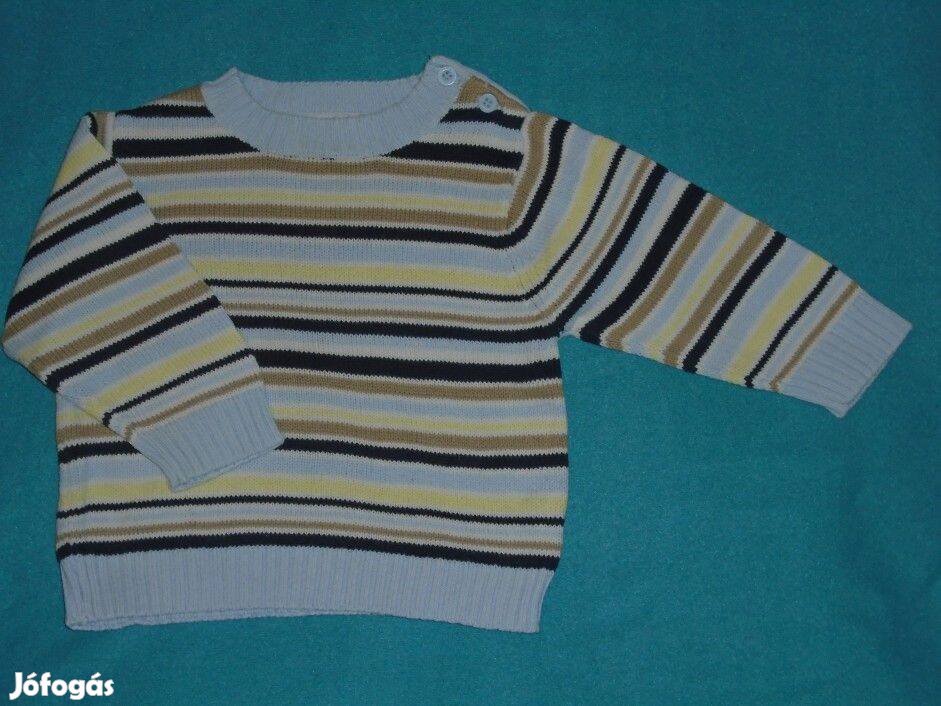 Csíkos kék Name it pulóver 9-12 hó méret 80