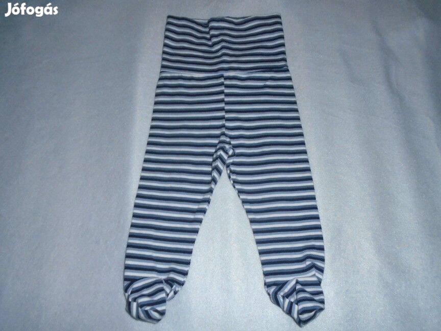 Csíkos talpas nadrág pocaknadrág 3-6 hó méret 68 kék