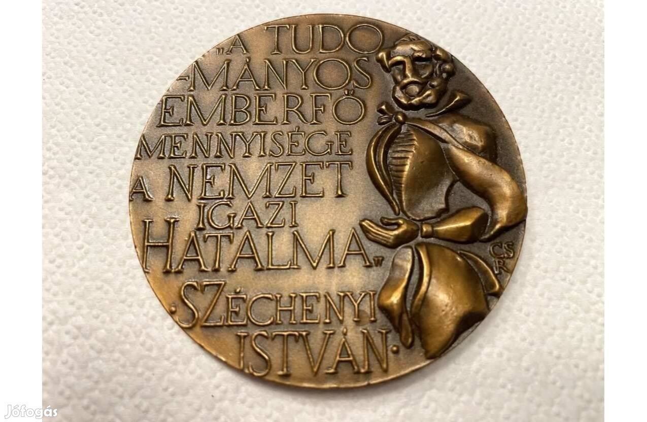 Csíkszentmihályi Róbert MTA 150 Széchenyi István bronz