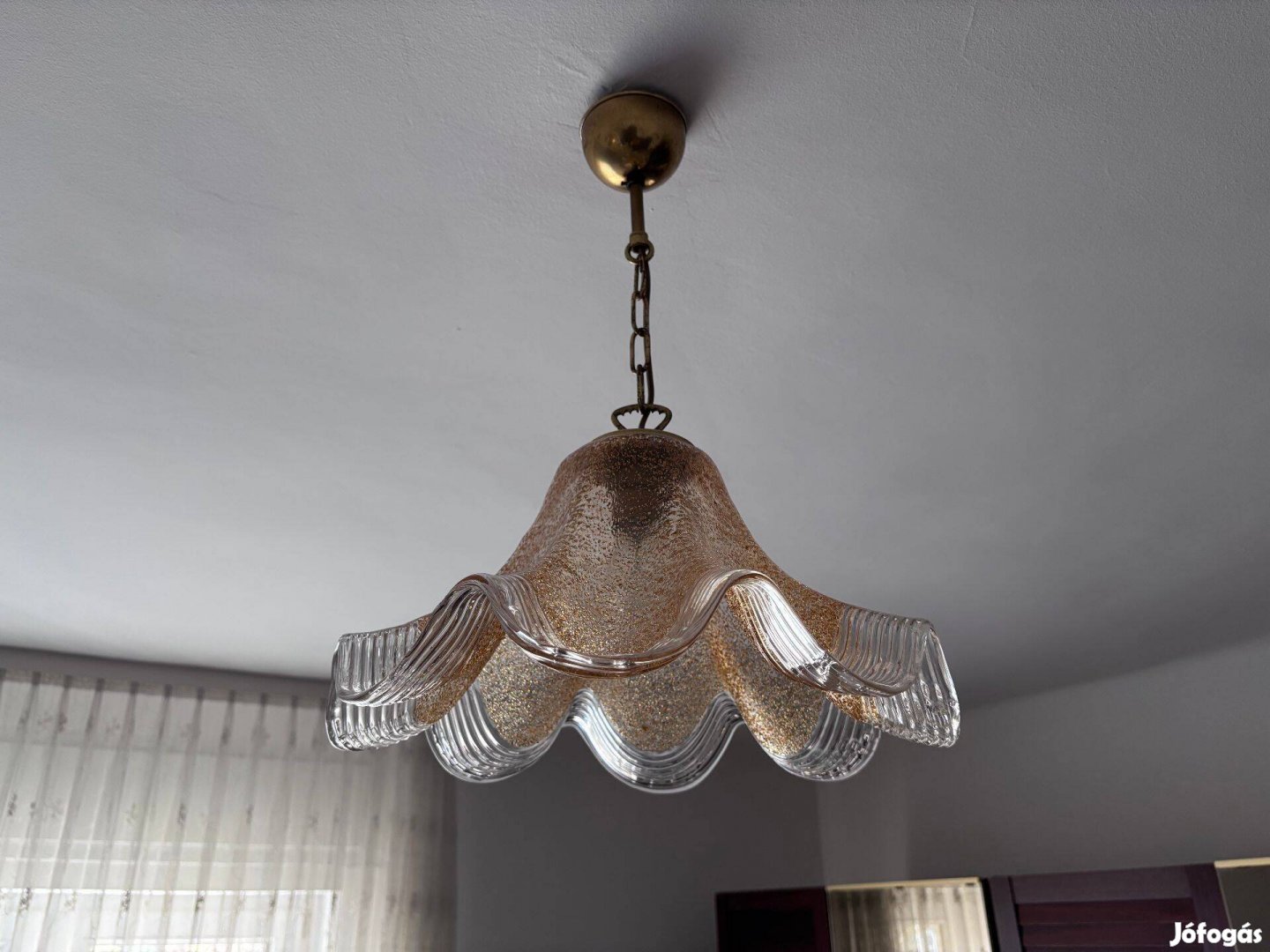 Csillár üveg mennyezeti lámpa láncos függőlámpa