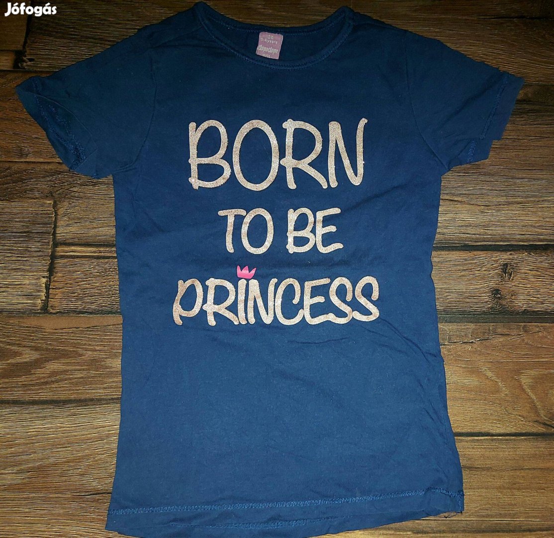 Csillogó Born to be princess feliratú felső