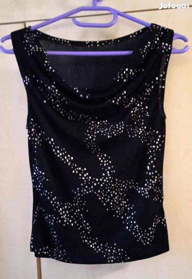 Csillogó díszítéses pille könnyű ujjatlan felső