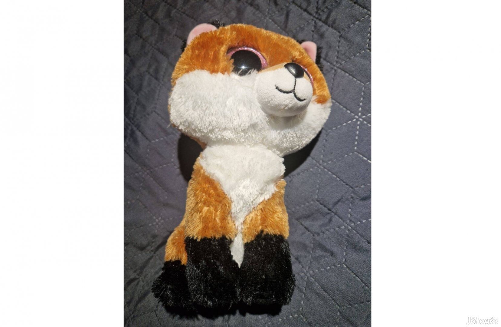 Csillogó szemű Ty plüss róka, Meadow (24 cm) Ty Beanie Boos