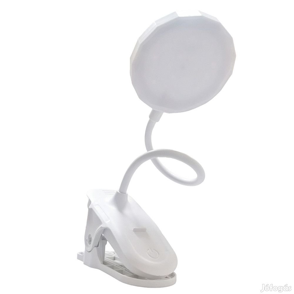 Csipeszes LED-es asztali lámpa, USB-s újratölthető asztali lámpa, éjj