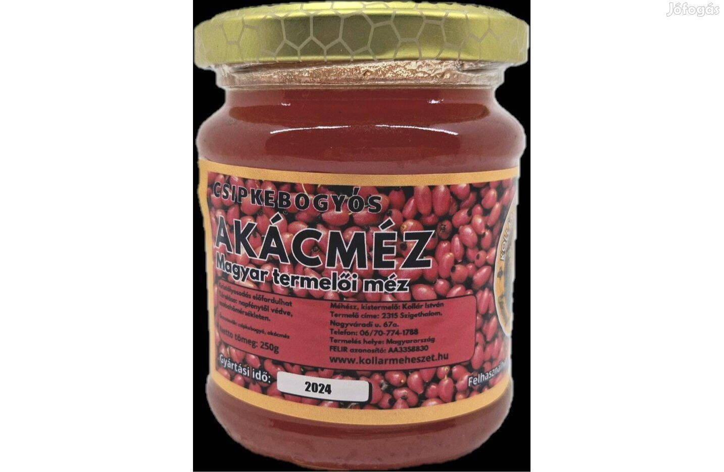 Csipkebogyós Akácméz, Kollár Családi Méhészet (250 g)