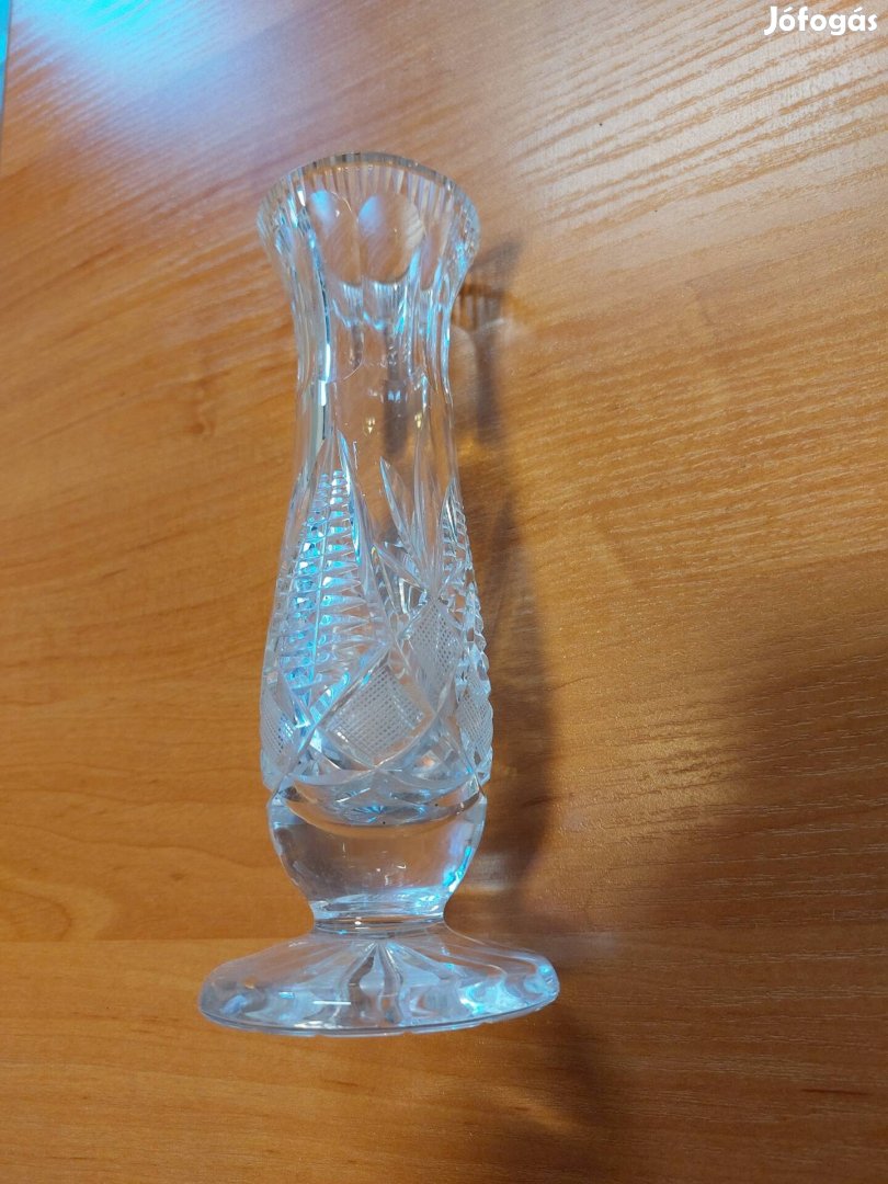 Csiszolt ólomkristály váza 