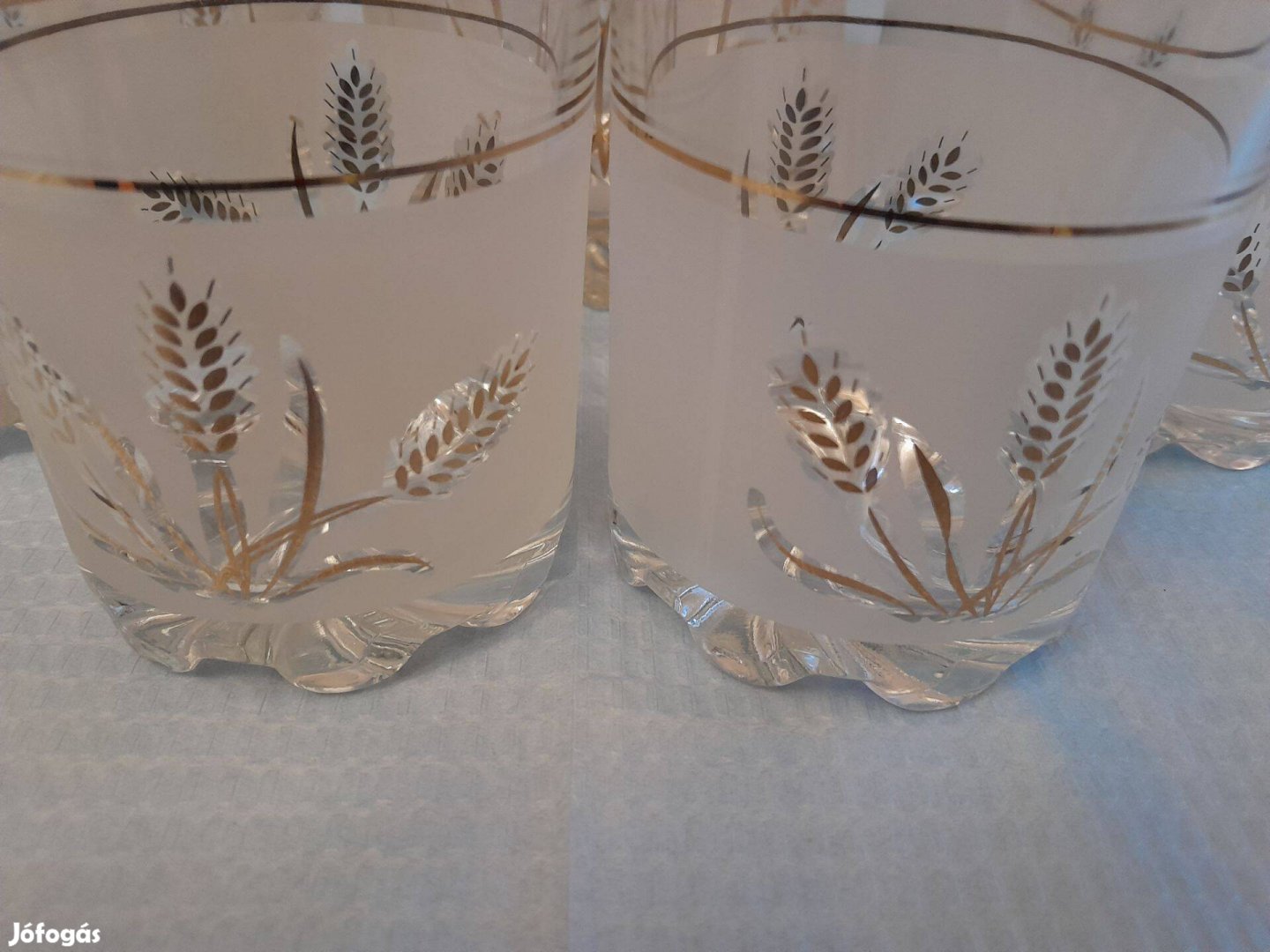 Csiszolt pohár készlet jégtartóval