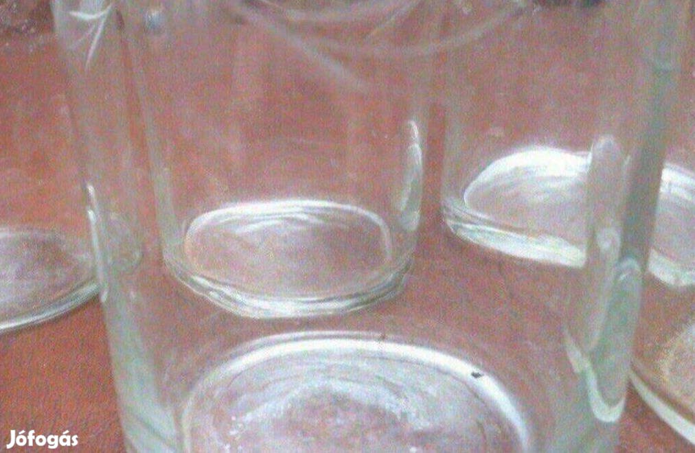 Csiszolt üveg pohár készlet 6 db