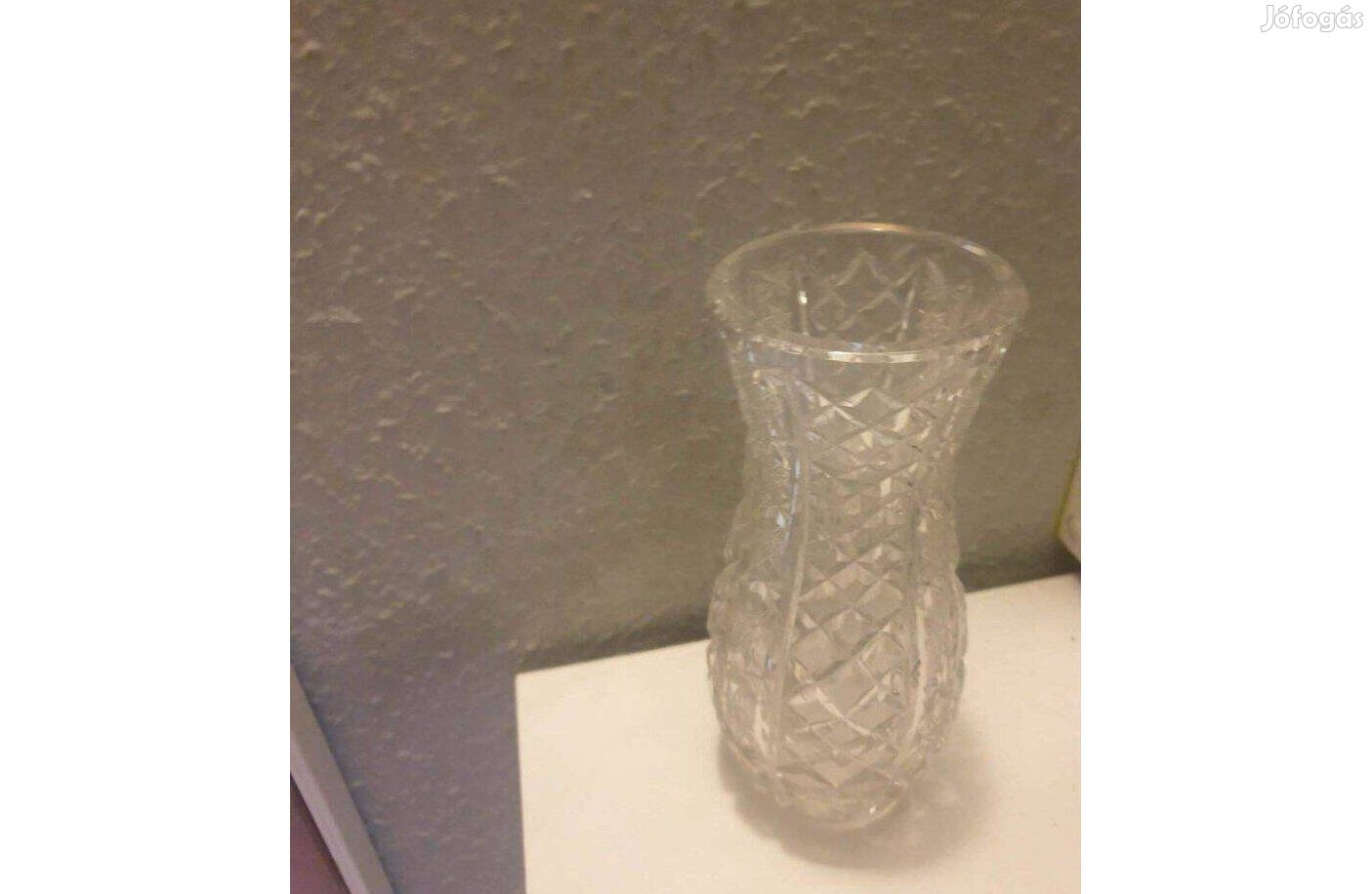 Csiszolt üveg váza eladó