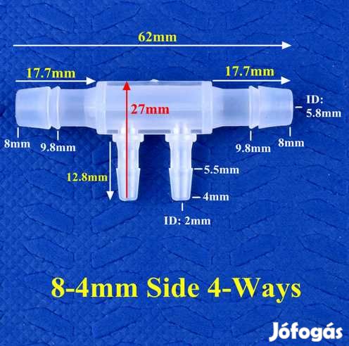 Csőcsatlakozós Leágazó 2-2 8mm-ből 5mm-be  (4933)