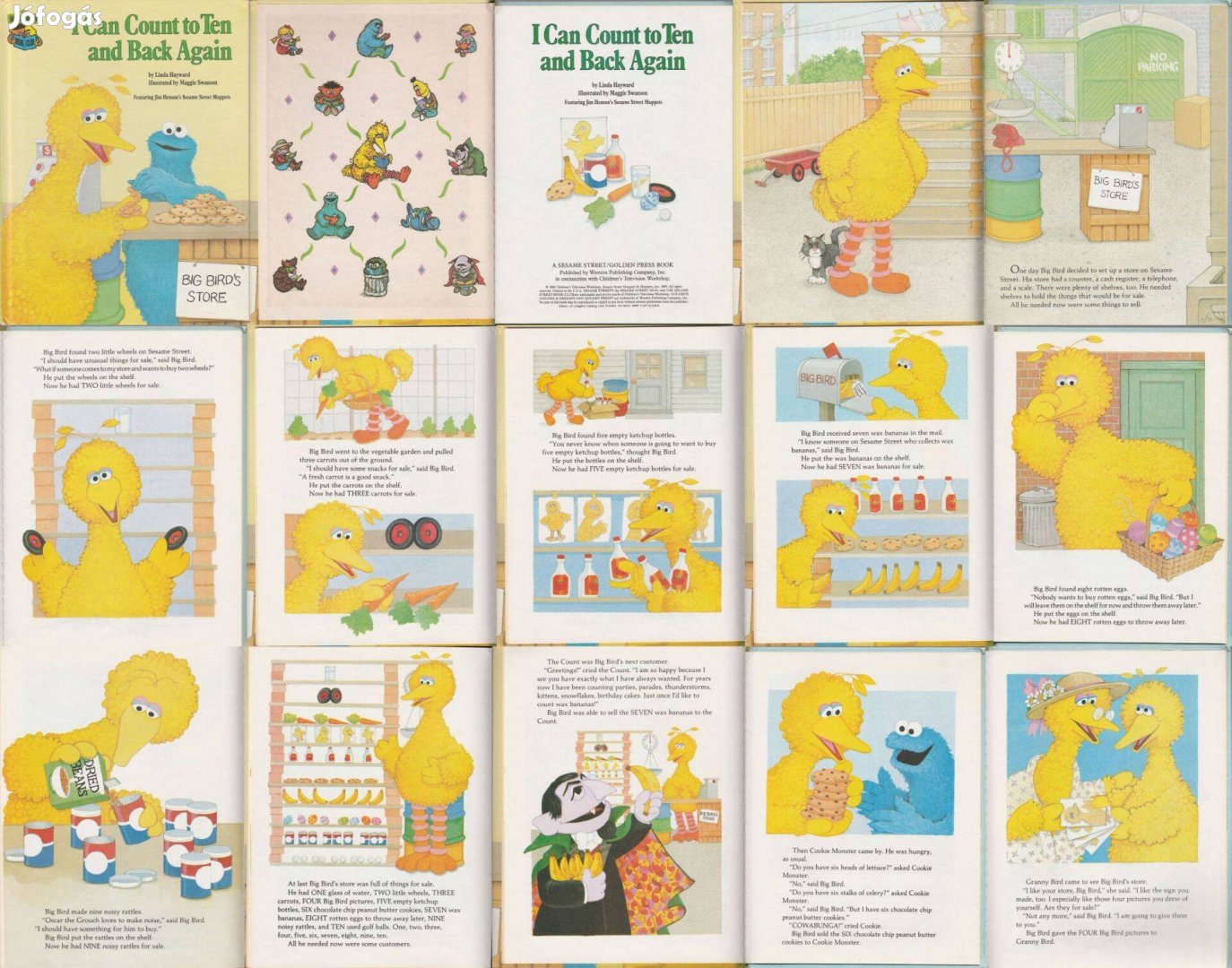 Csodás Sesame Street angol ismeretterjesztő mesekönyvek eredeti USA