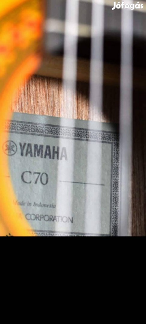 Csodás Yamaha C70 arany-kulcsos 4/4 klasszikus művészgitár+tok