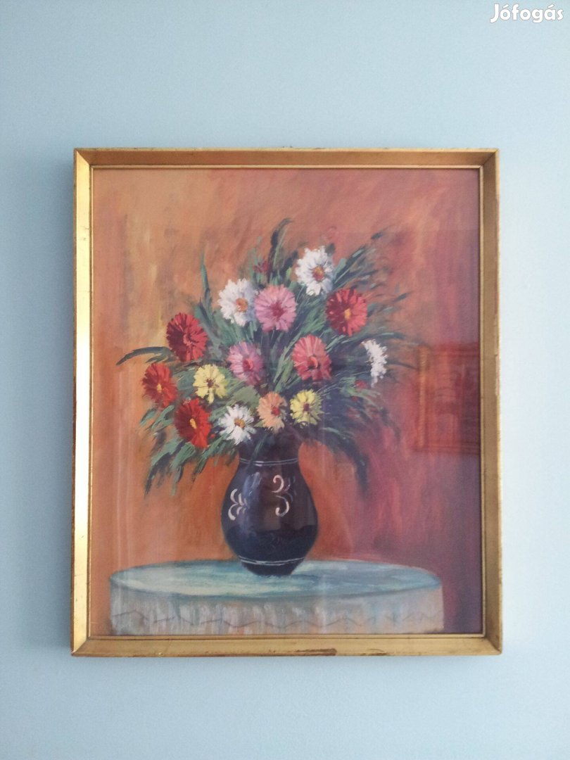 Csodás csendélet olajfestmény Szignózva