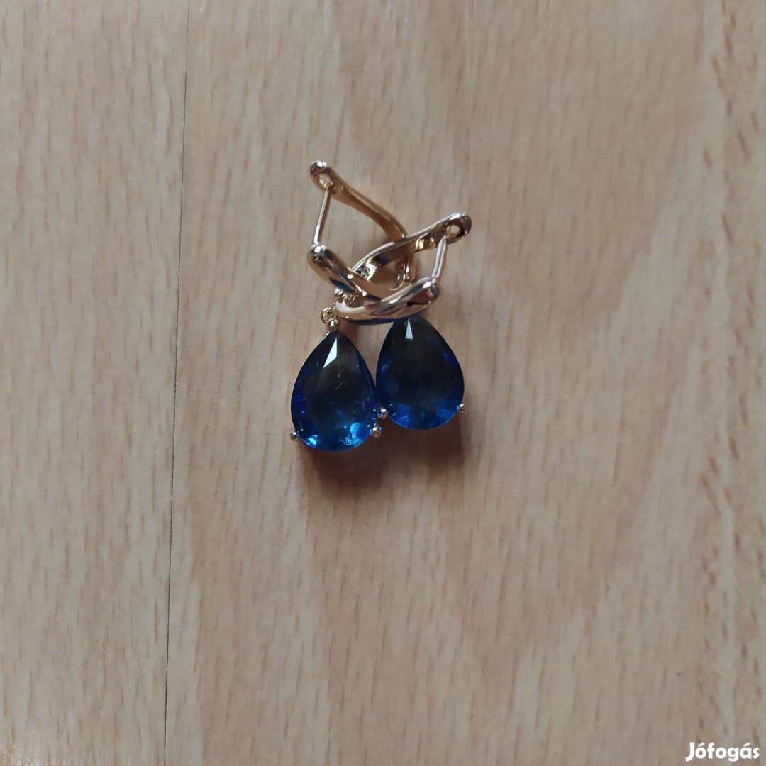 Csodaszép kék köves fülbevaló Új
