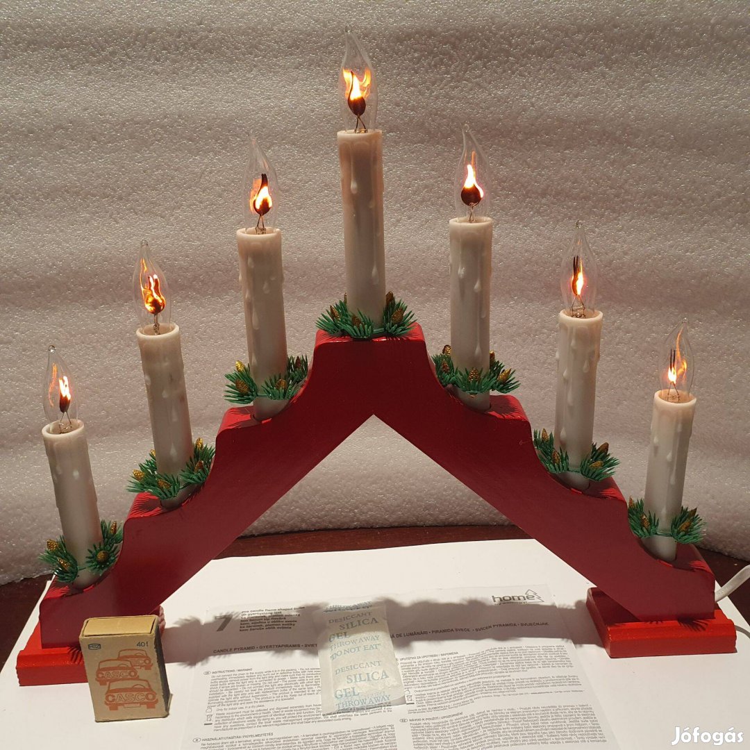 Csodaszép új karácsonyi retro glimm izzós égősor pótizzóval