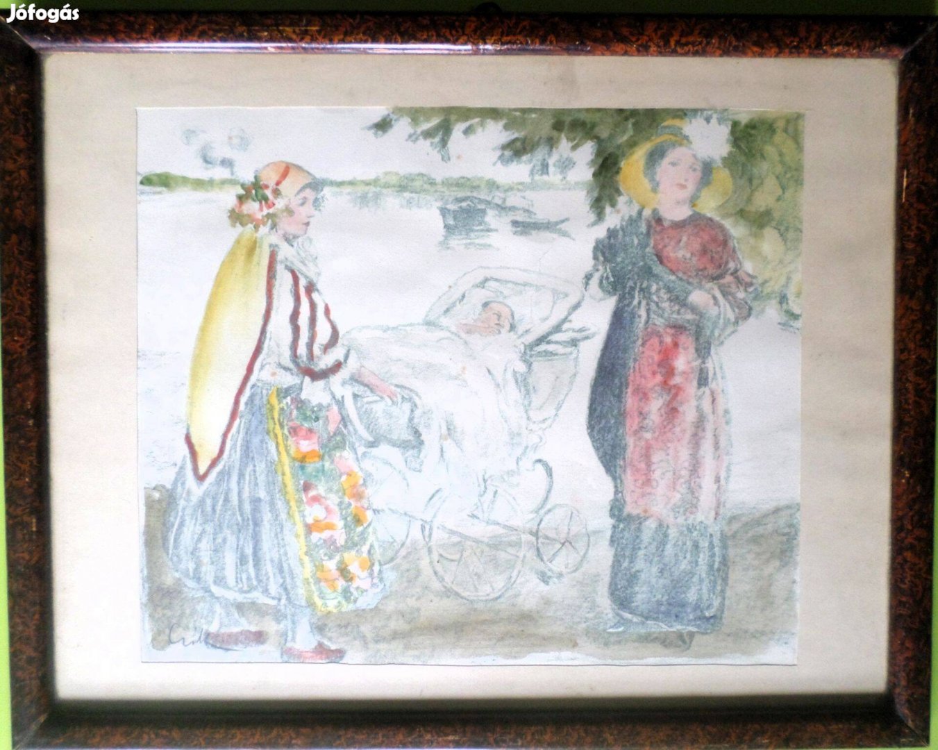 Csók István Züzü első sétája a Dunaparton 1932