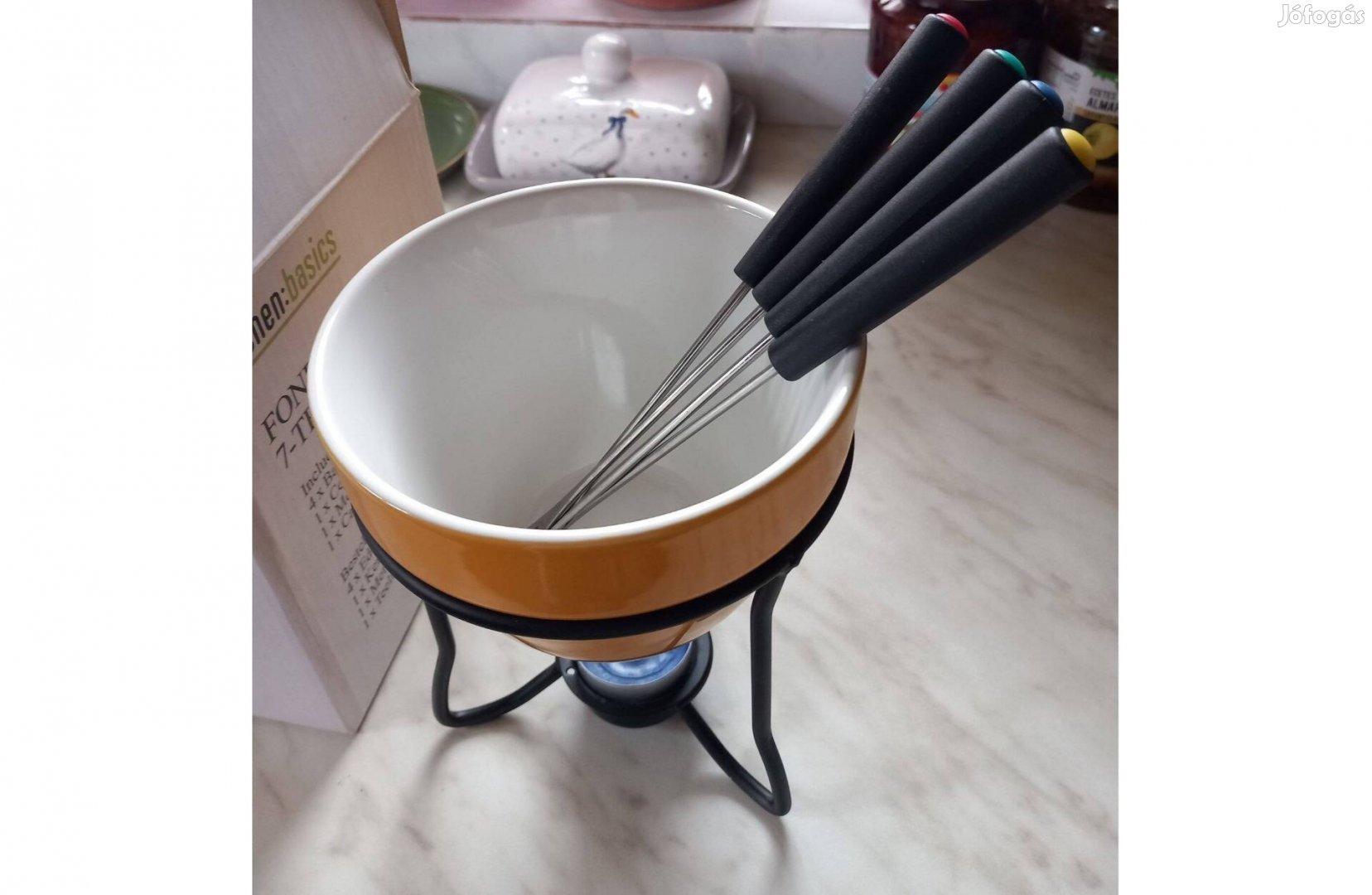 Csokoládé Fondue készlet, 16 cm magas - Új