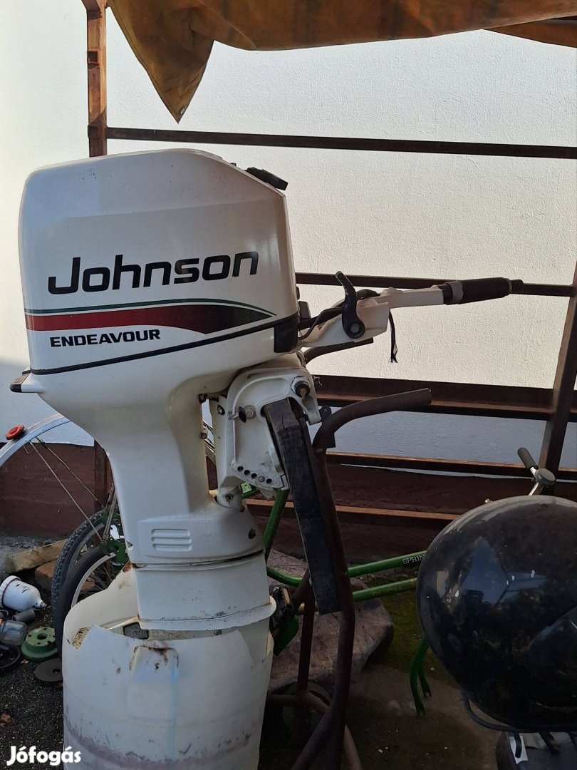 Csónakmotor,Johnson 35 Le, karos, hosszú, kézi starter.