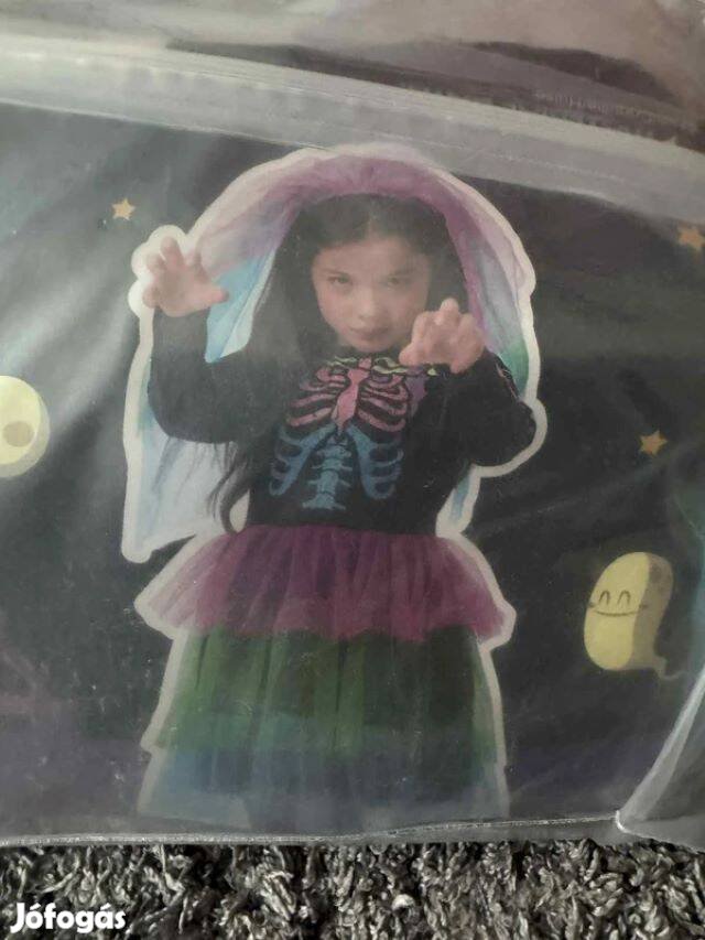 Csontvázas kislány jelmez