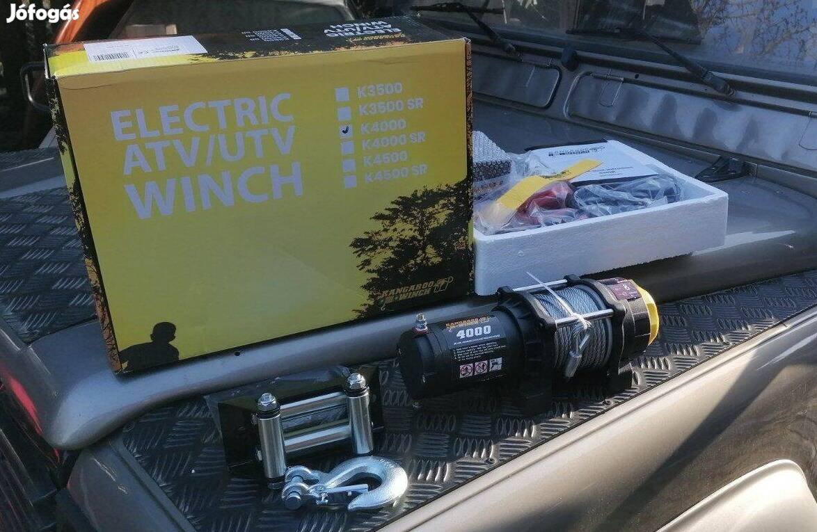 Csörlő Vadfelhúzó Quad/ATV elektromos 12V Kangaroowinch K4000/K4000SR