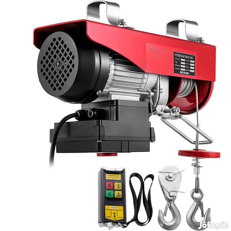 Csörlő emelő  távirányítóval 200 kg /480W